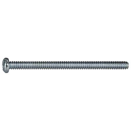 Midwest Fastener #6-32 x 2 in Combination Phillips/Slotted Round Machine Screw, Zinc Plated Steel, 100 PK 07661